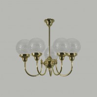 Lighting Inspiration-Polished Brass Range-Luke 3/LT / 5LT Pendant Brass Sheffield 6” 